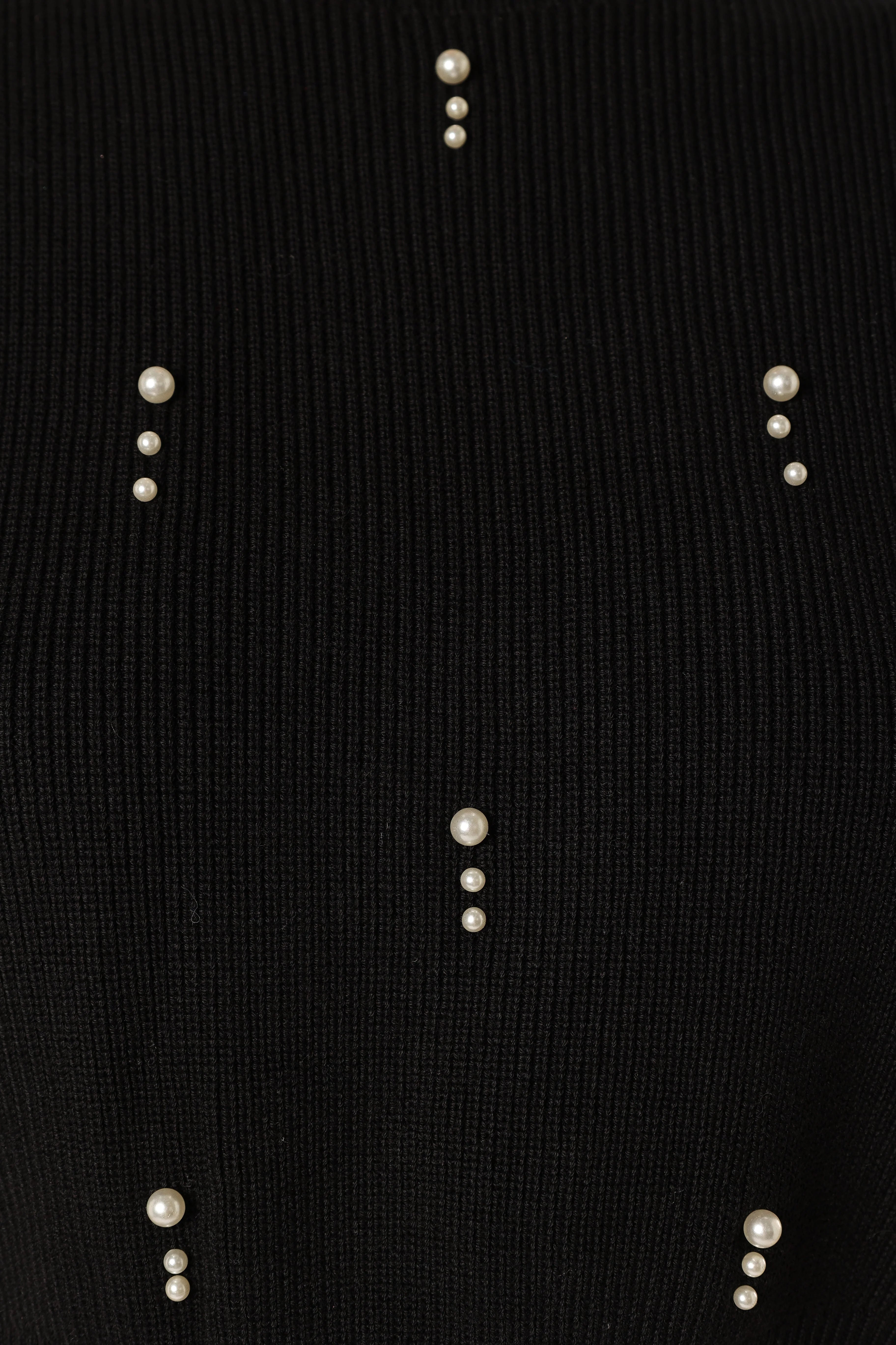 Malani Beaded Top Black