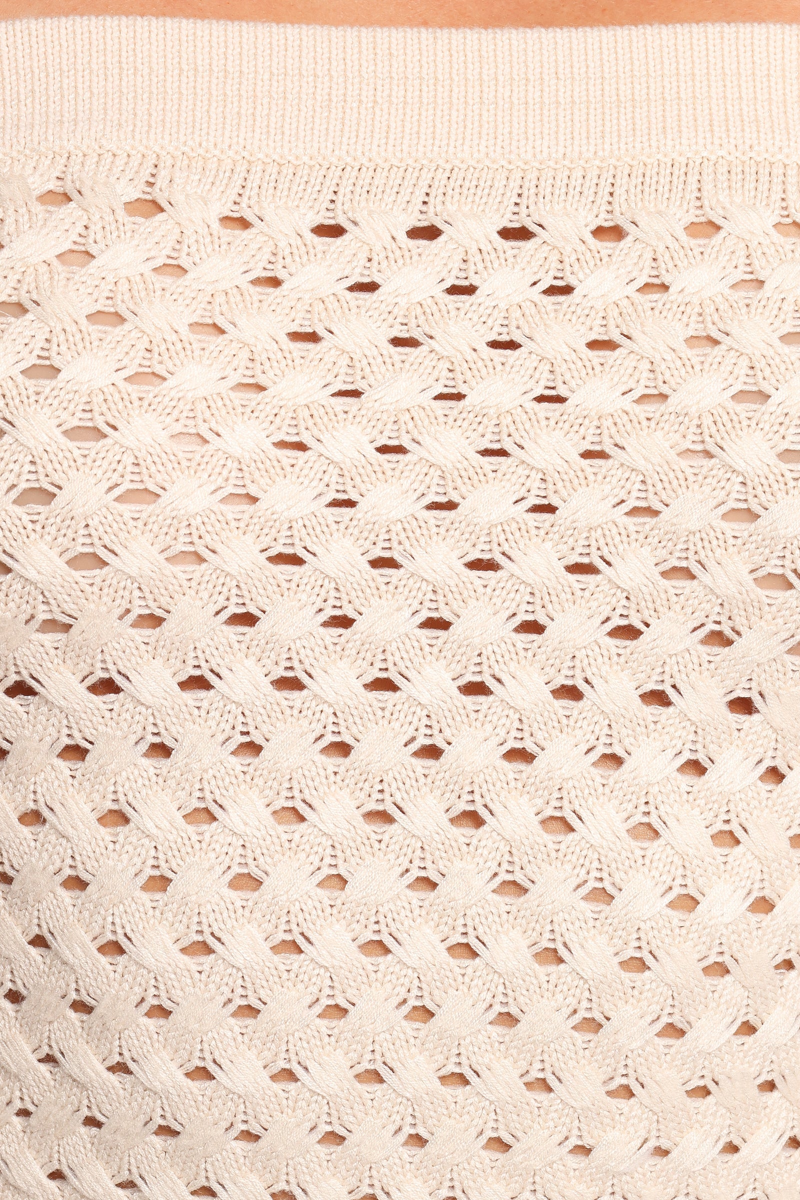 Fonte Strapless Knit Top Cream