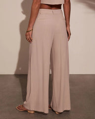 Carissa Pleated Linen Trousers