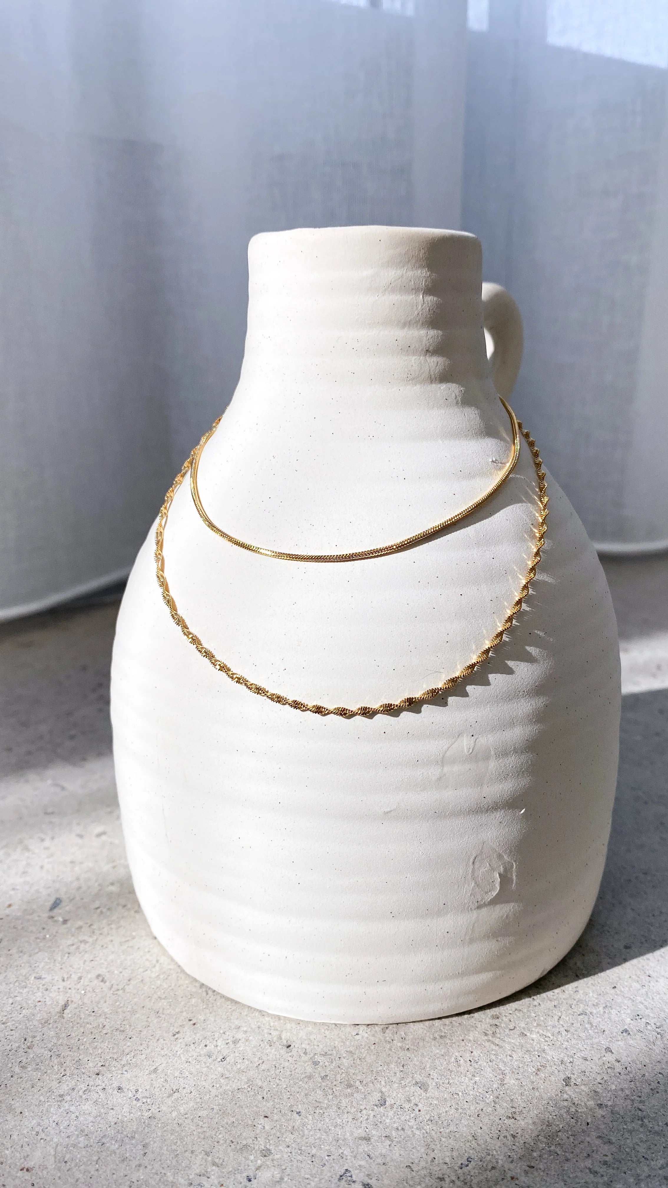 Sarah Twist Necklace Set Gold