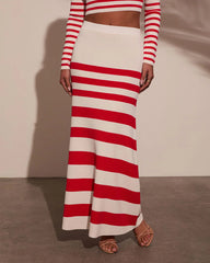 Montez Striped Maxi Skirt