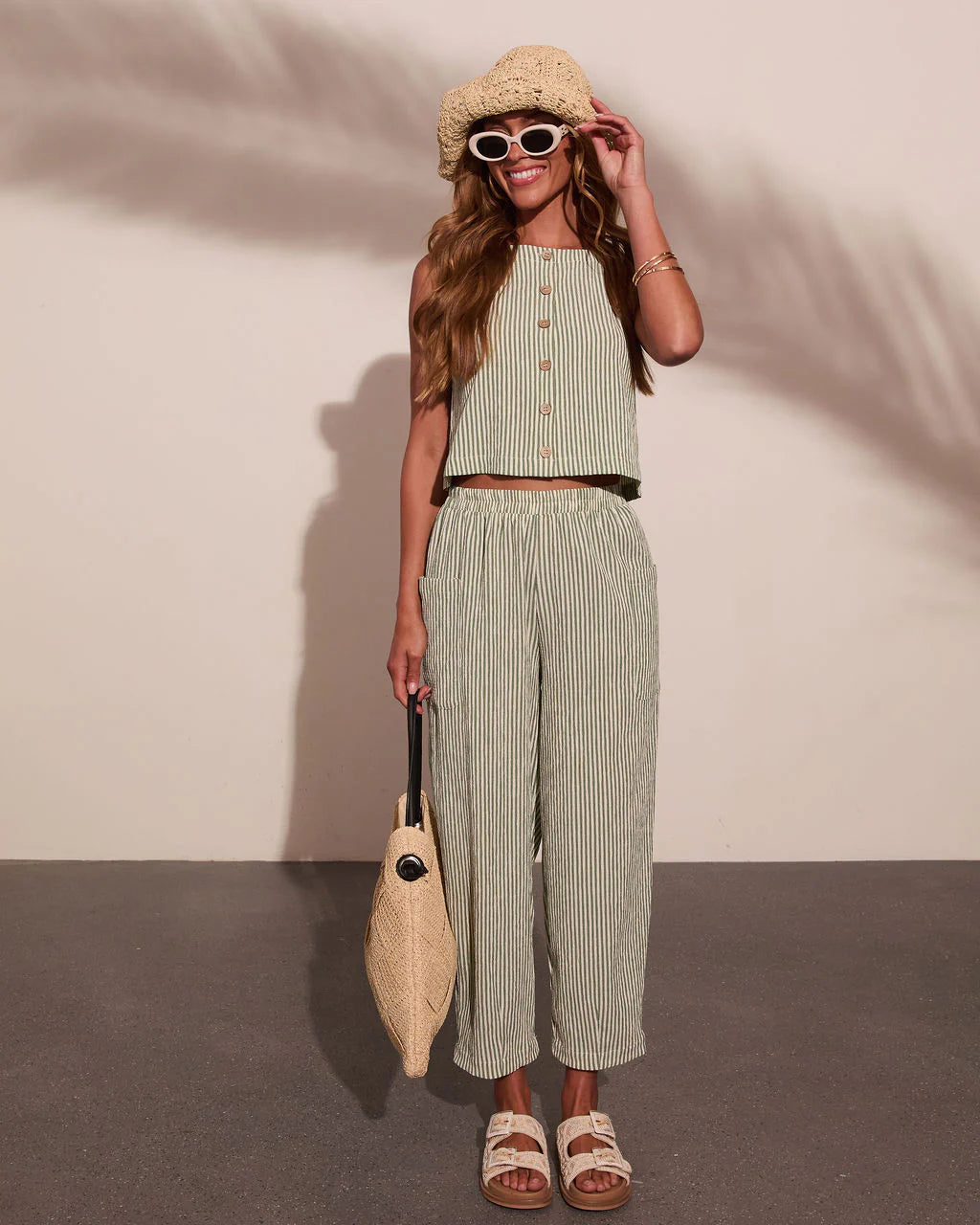 Dockside Days Striped Sleeveless Top