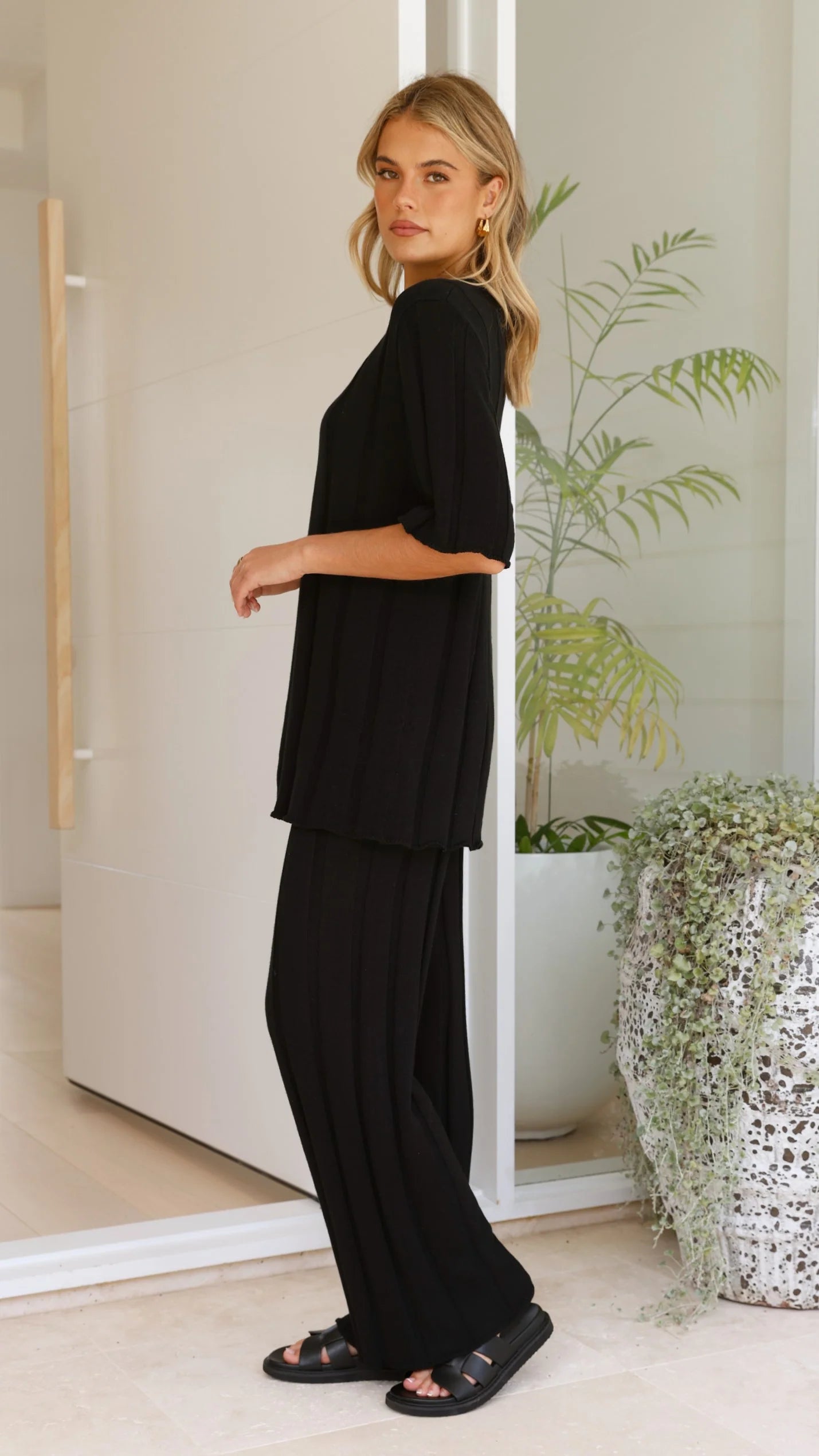 Bayu Knit Top Black
