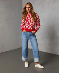 Winter Bakery Intarsia Knit Gingerbread Sweater