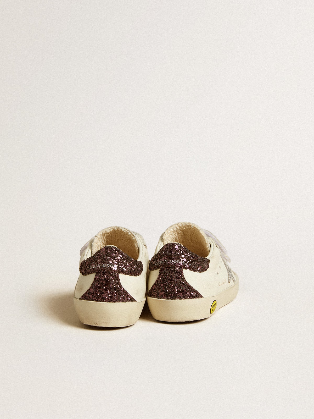 Old School Junior with silver glitter star and glitter heel tab