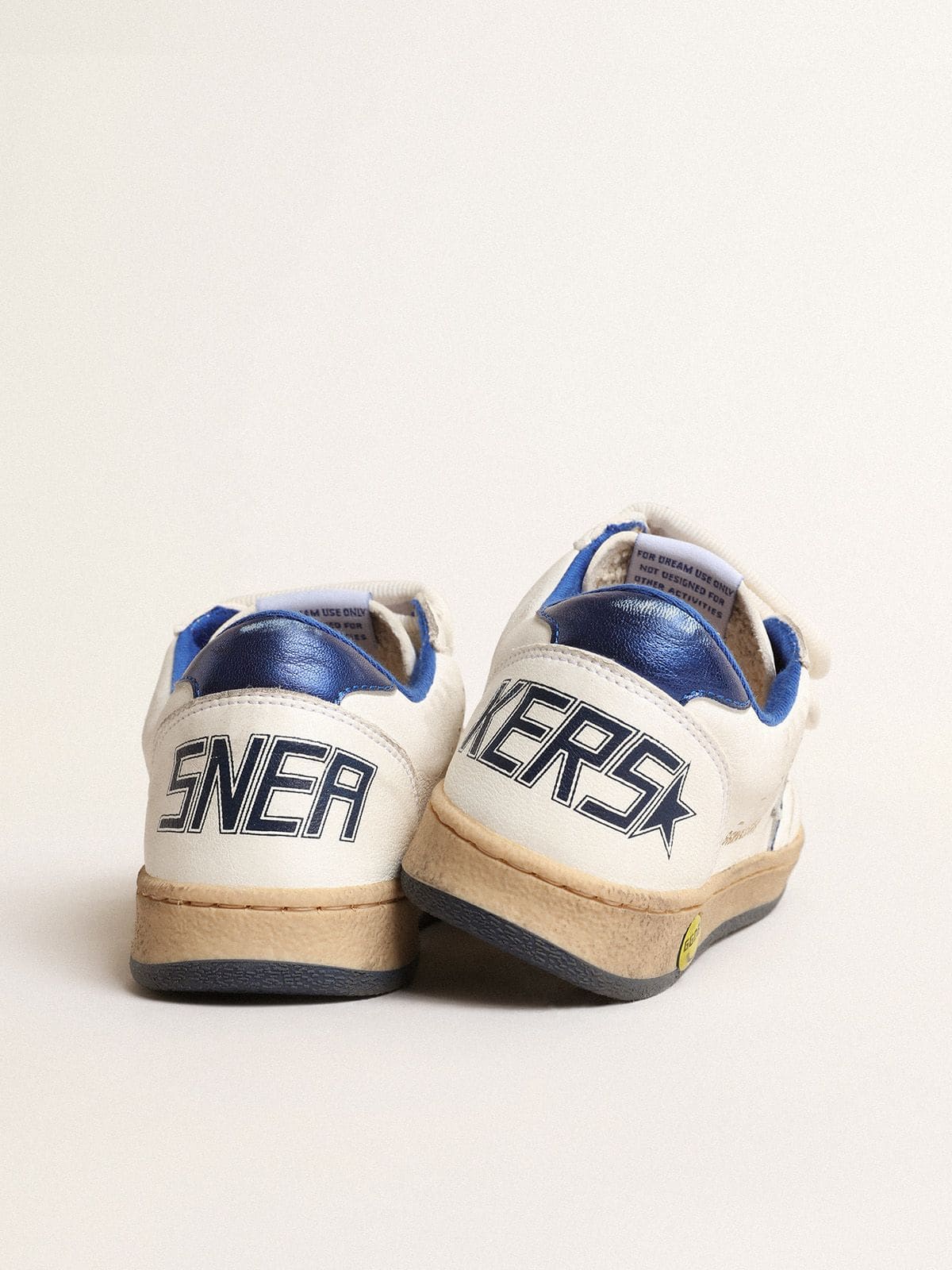 Junior Ball Star with blue metallic leather star and heel tab