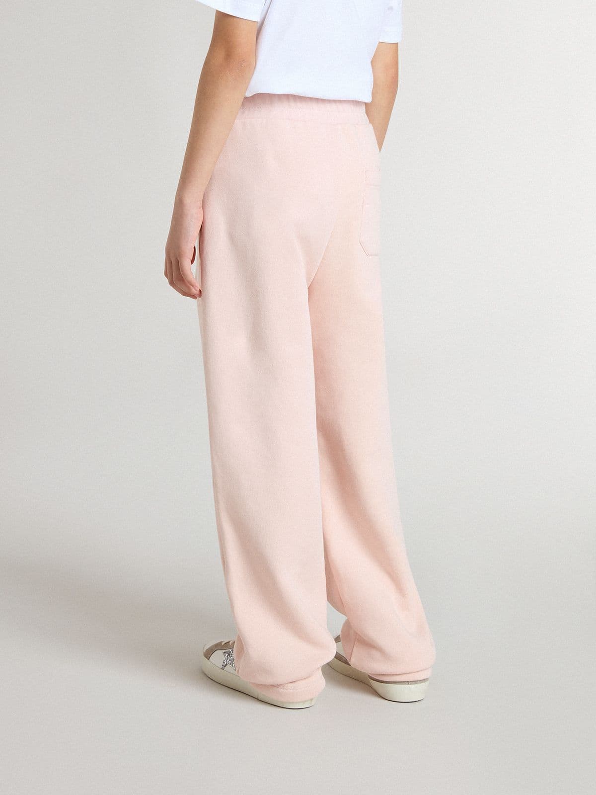 Girls’ pink joggers with print