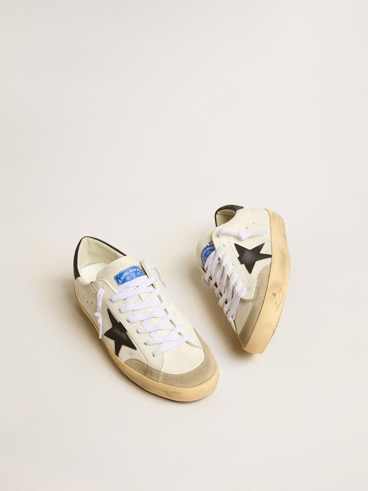White bio-based men's Super-Star with black star and heel tab