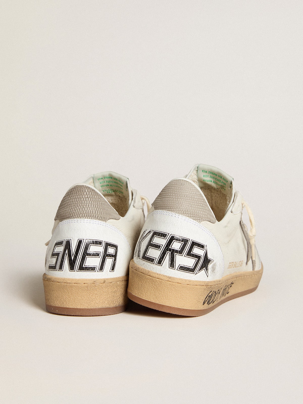 Ball Star in nappa leather with gray nubuck star and heel tab