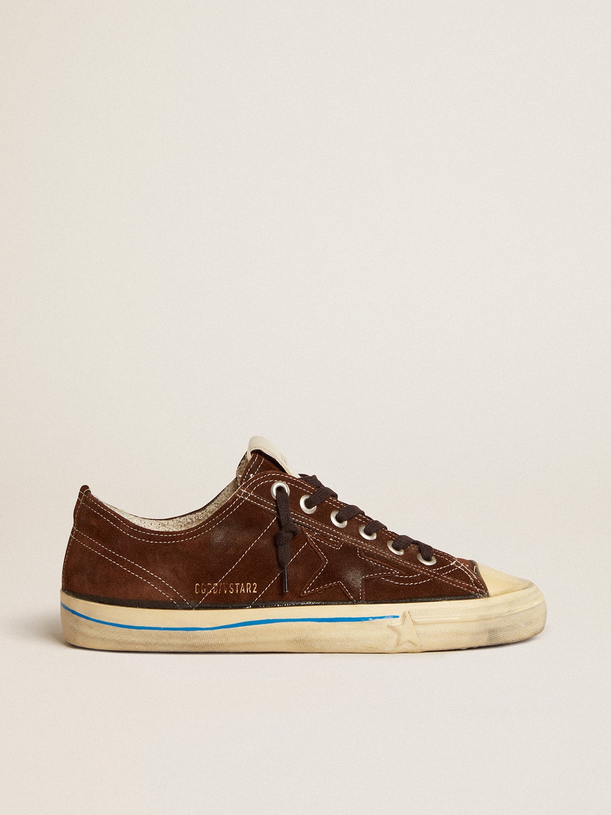 Men's V-Star LTD sneakers in dark brown suede with tone-on-tone star