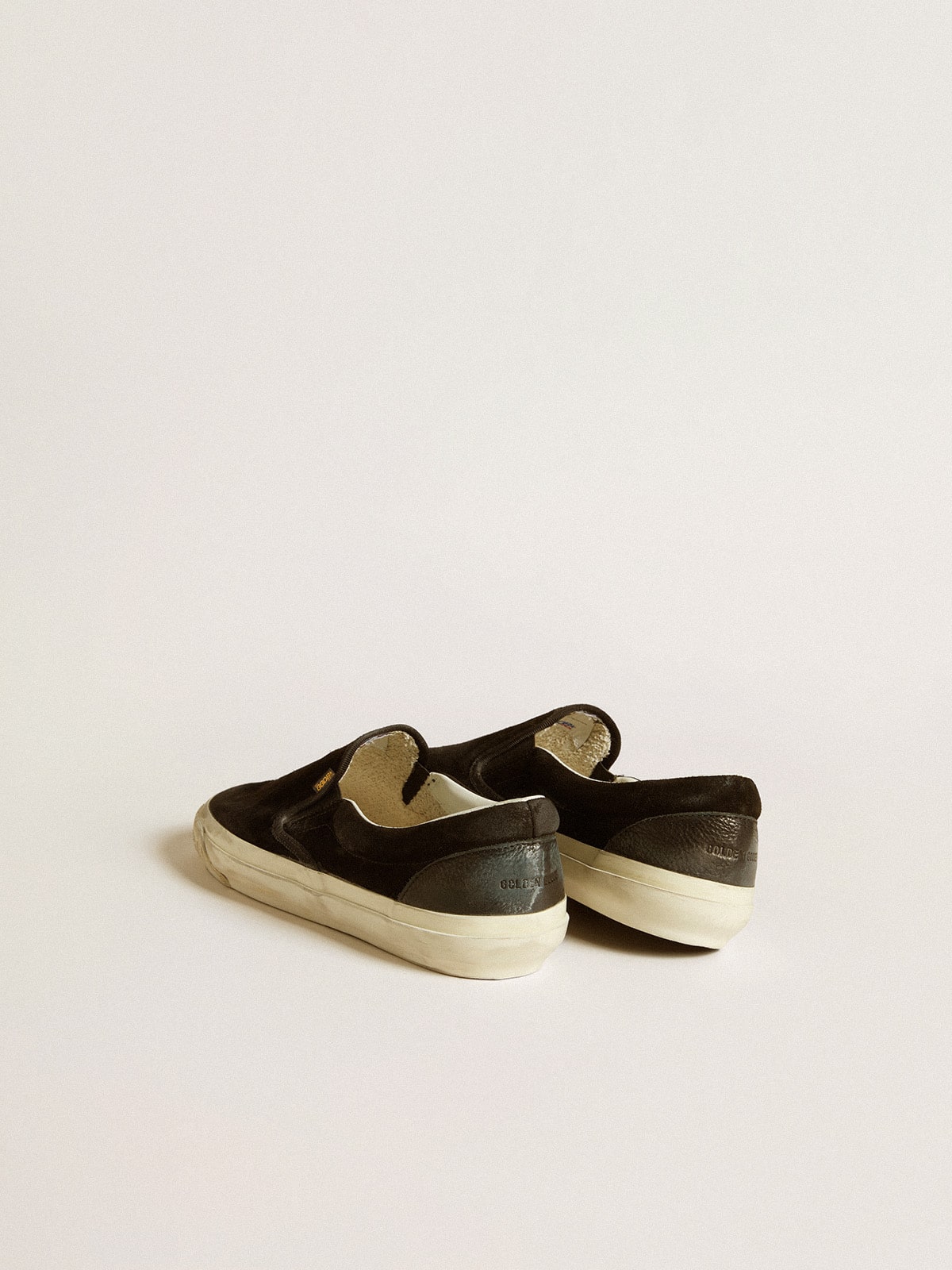 Men's VCE Penstar in black suede with black leather heel tab