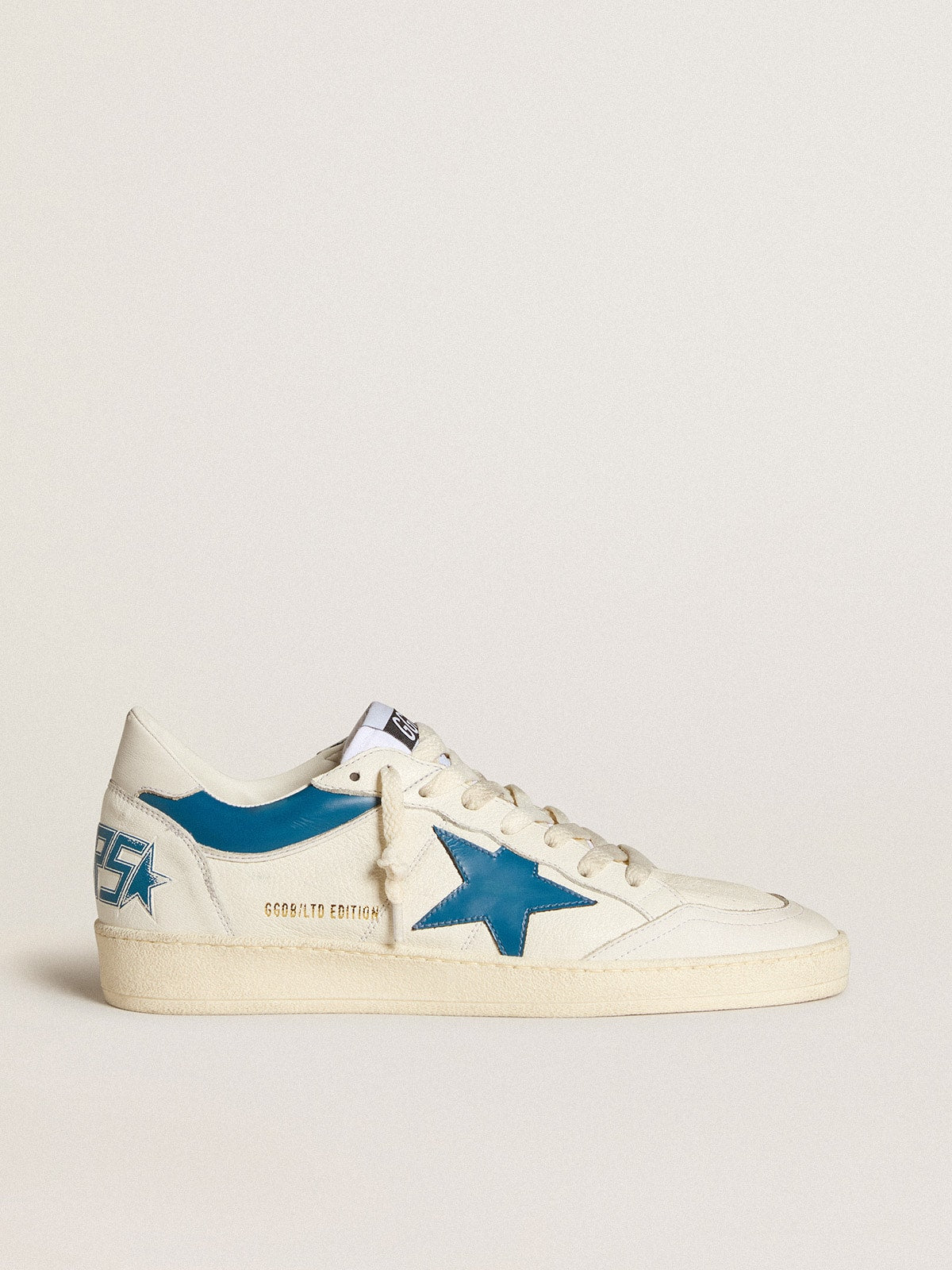 Ball Star LTD in nappa with turquoise leather star and white heel tab