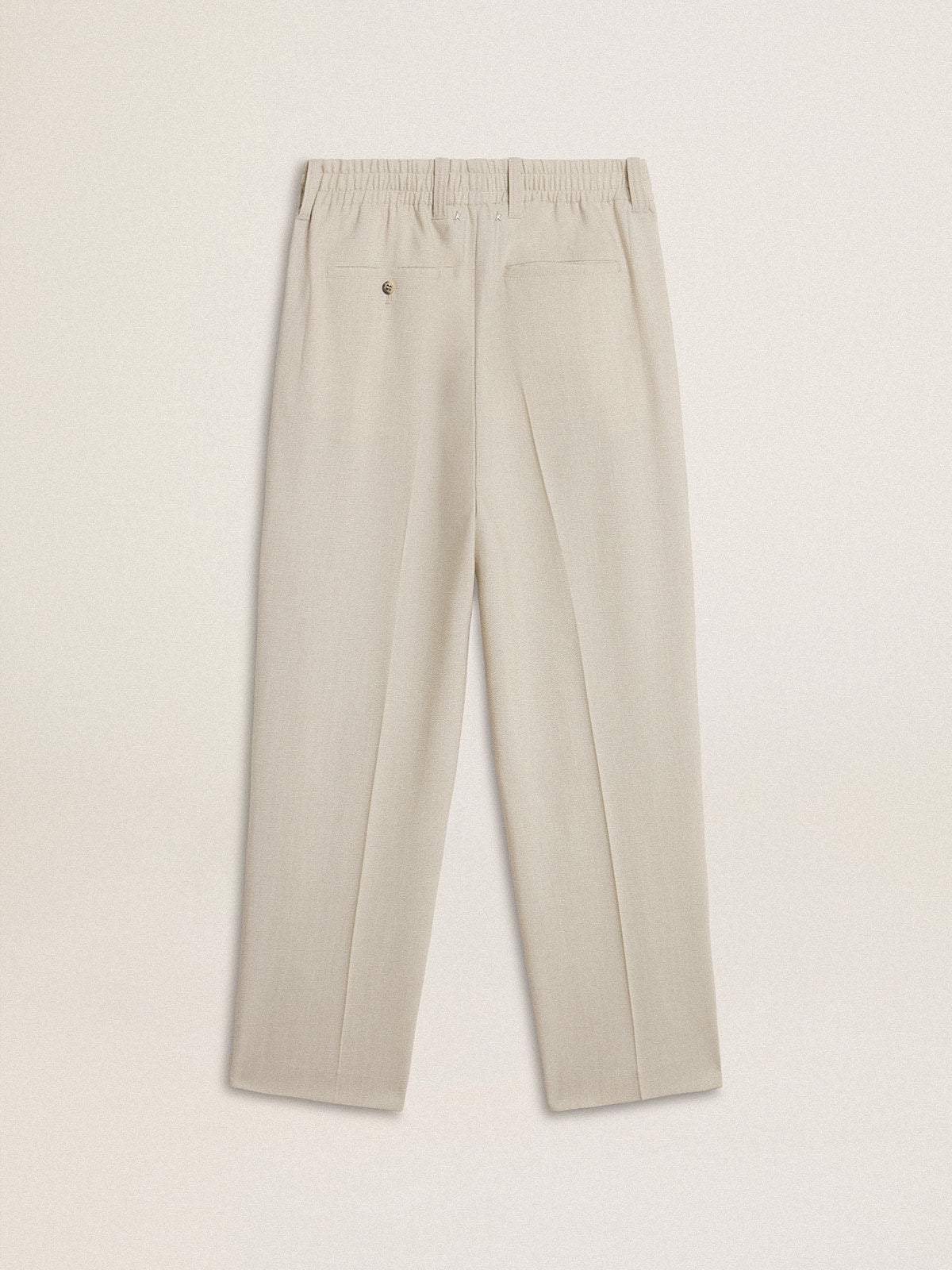 Men's joggers in khaki wool blend