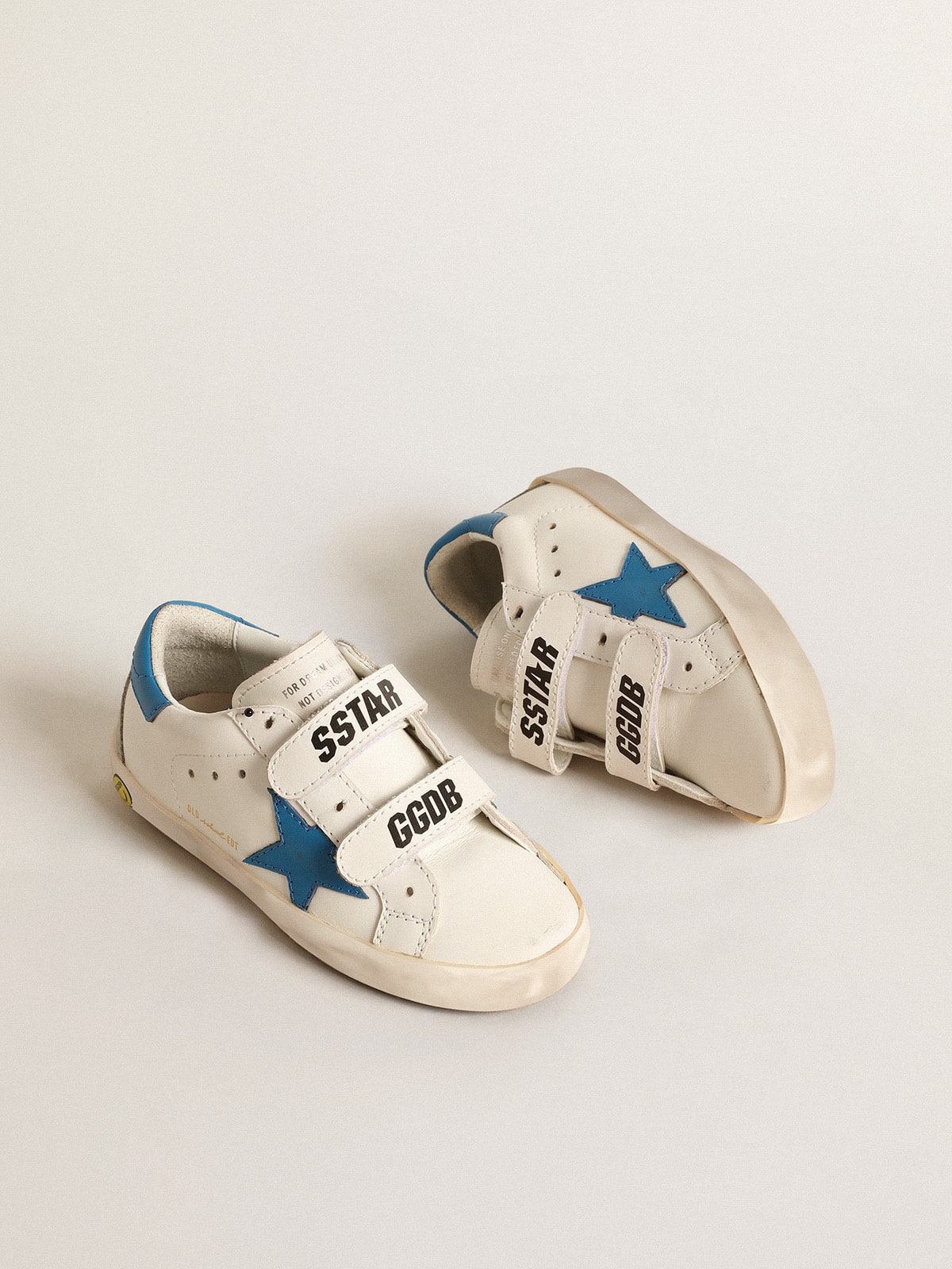 Old School Teen in leather with light blue star and heel tab