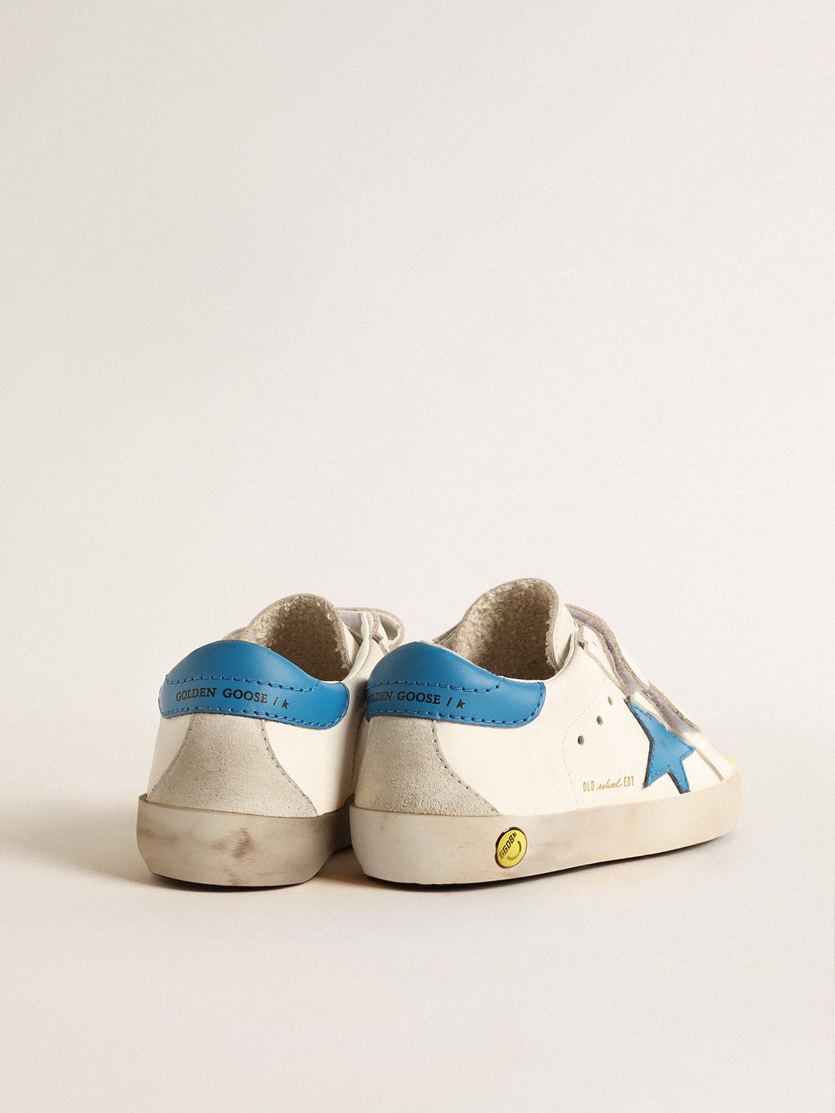 Old School Teen in leather with light blue star and heel tab