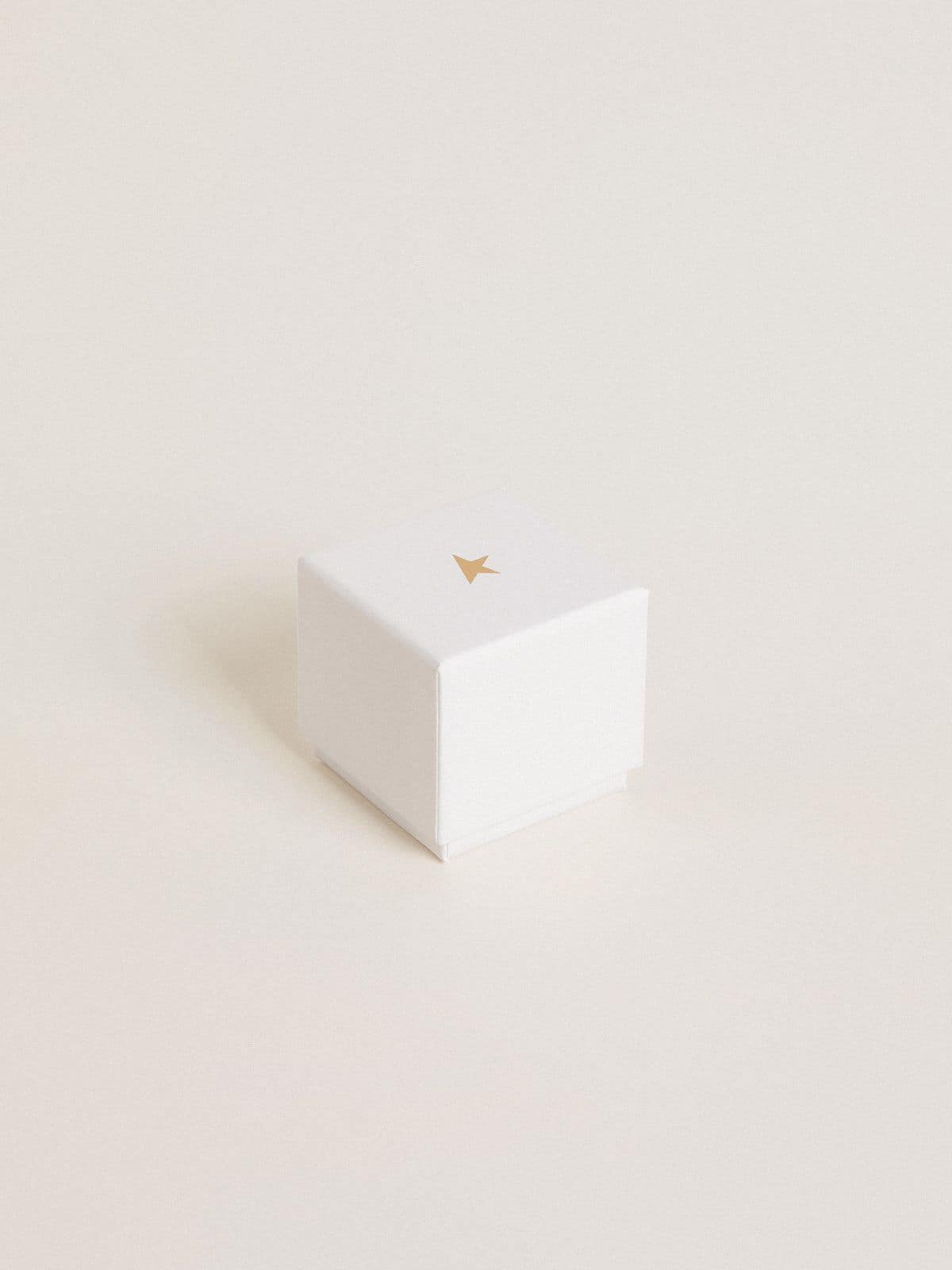 Bee-shaped charm in silver-colored brass with crystals