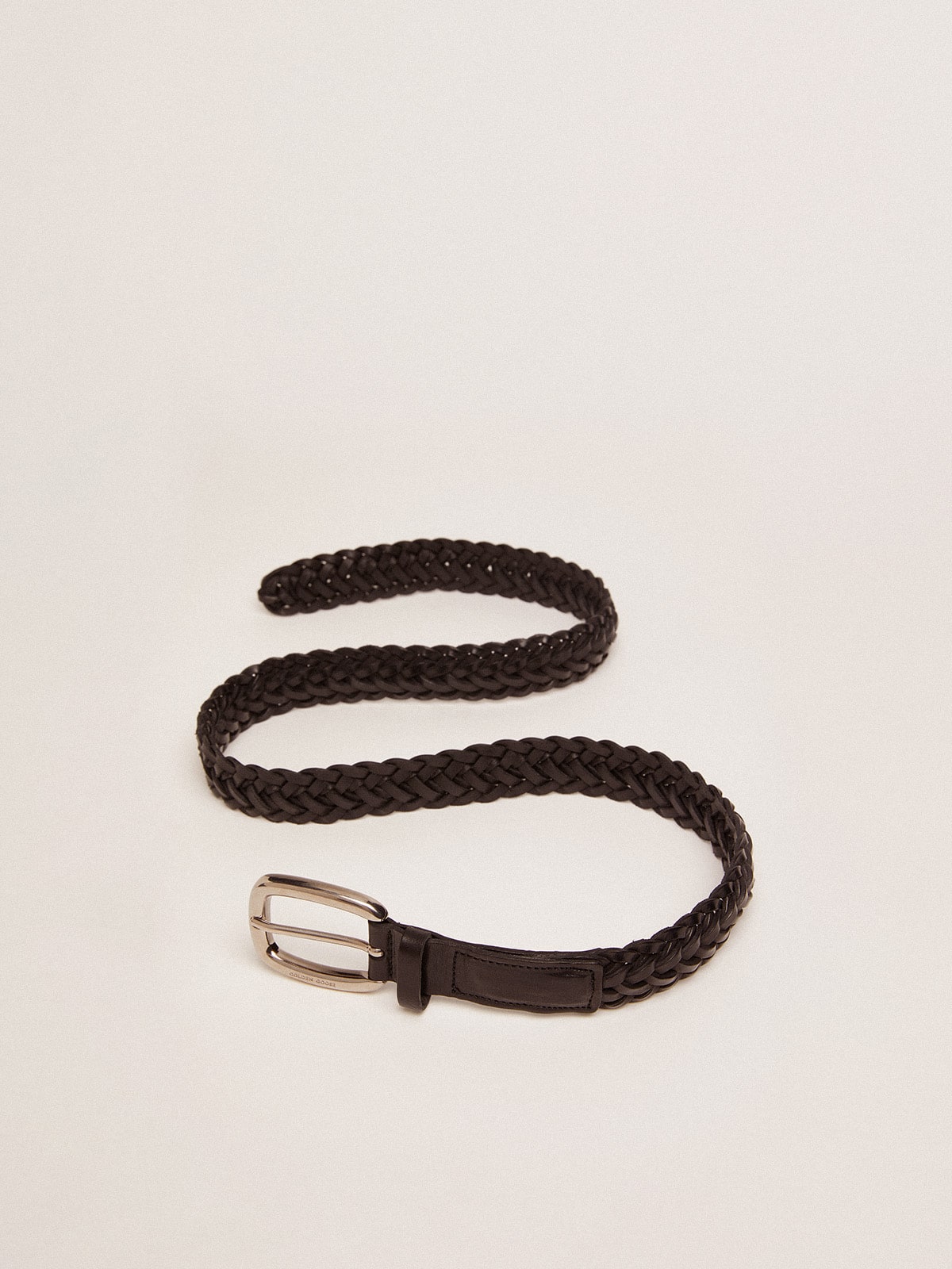 Women's belt in black leather