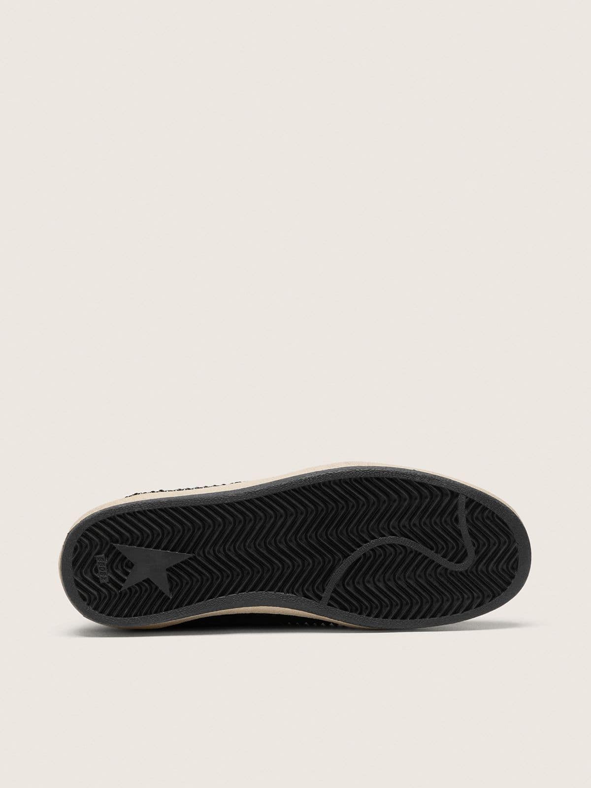 Ball Star in suede with black Swarovski crystals and black suede star
