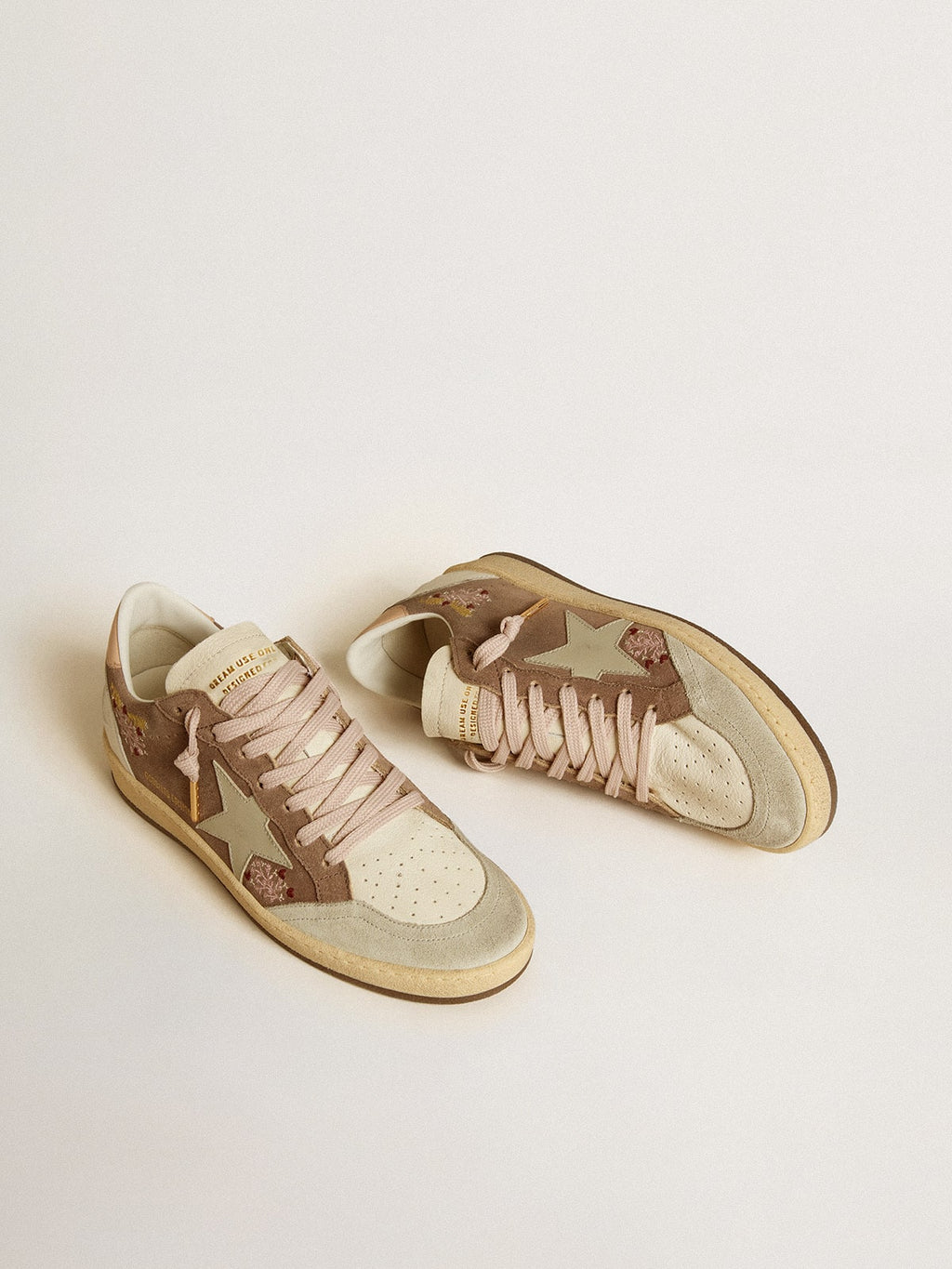 Women's Ball Star in brown suede with leather star and heel tab