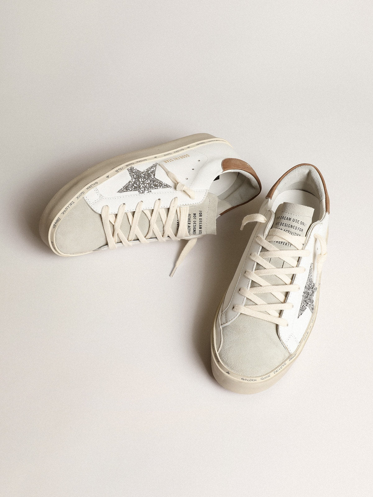 Women’s Hi Star with silver glitter star and dove-gray nubuck heel tab