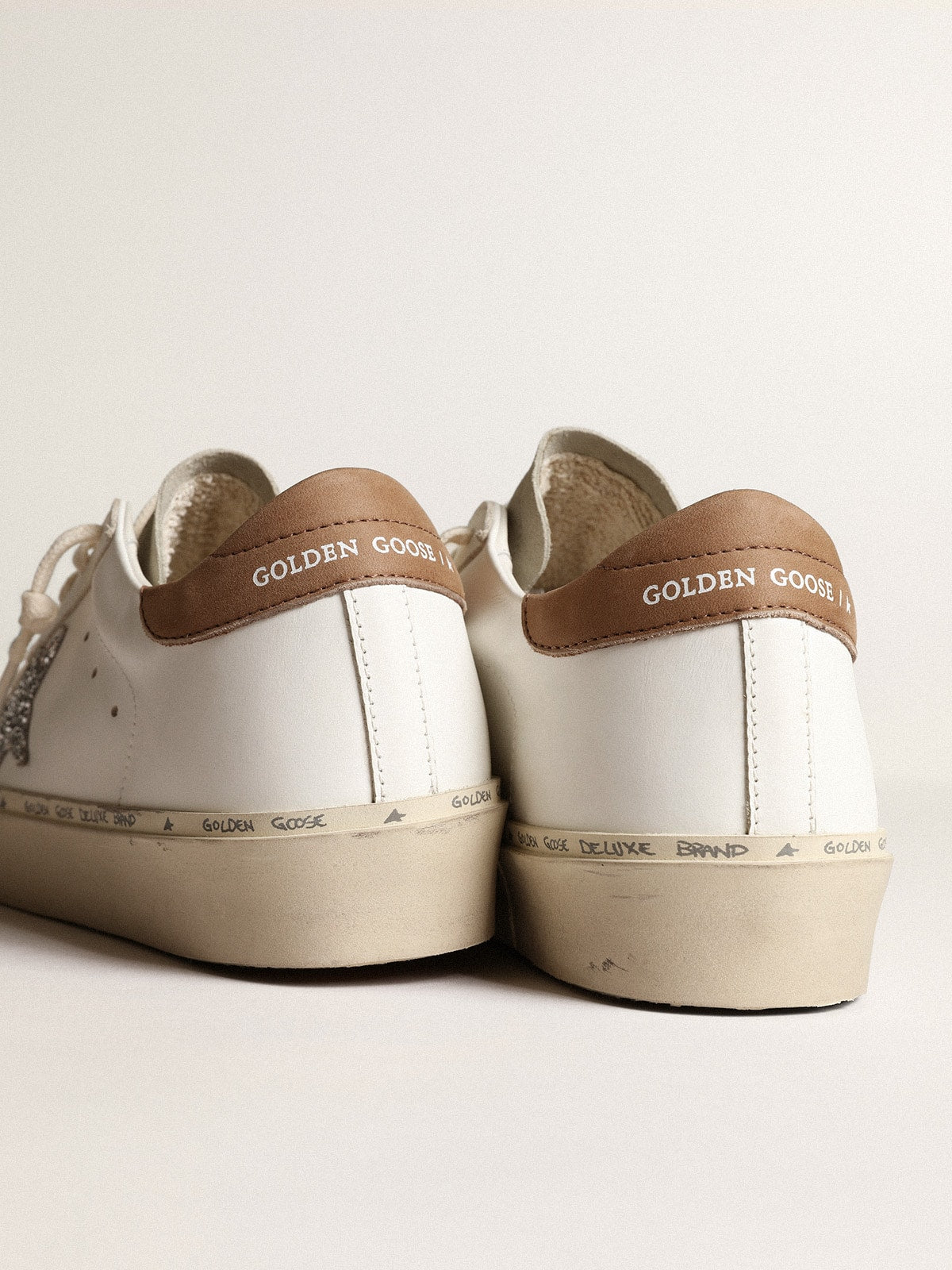 Women’s Hi Star with silver glitter star and dove-gray nubuck heel tab
