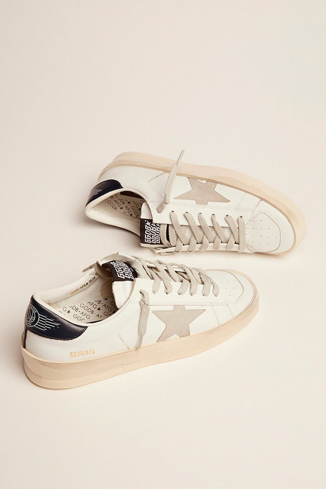 Women’s Stardan with ice-gray suede star and blue heel tab