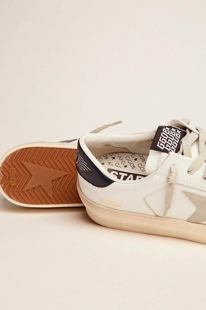 Women’s Stardan with ice-gray suede star and blue heel tab