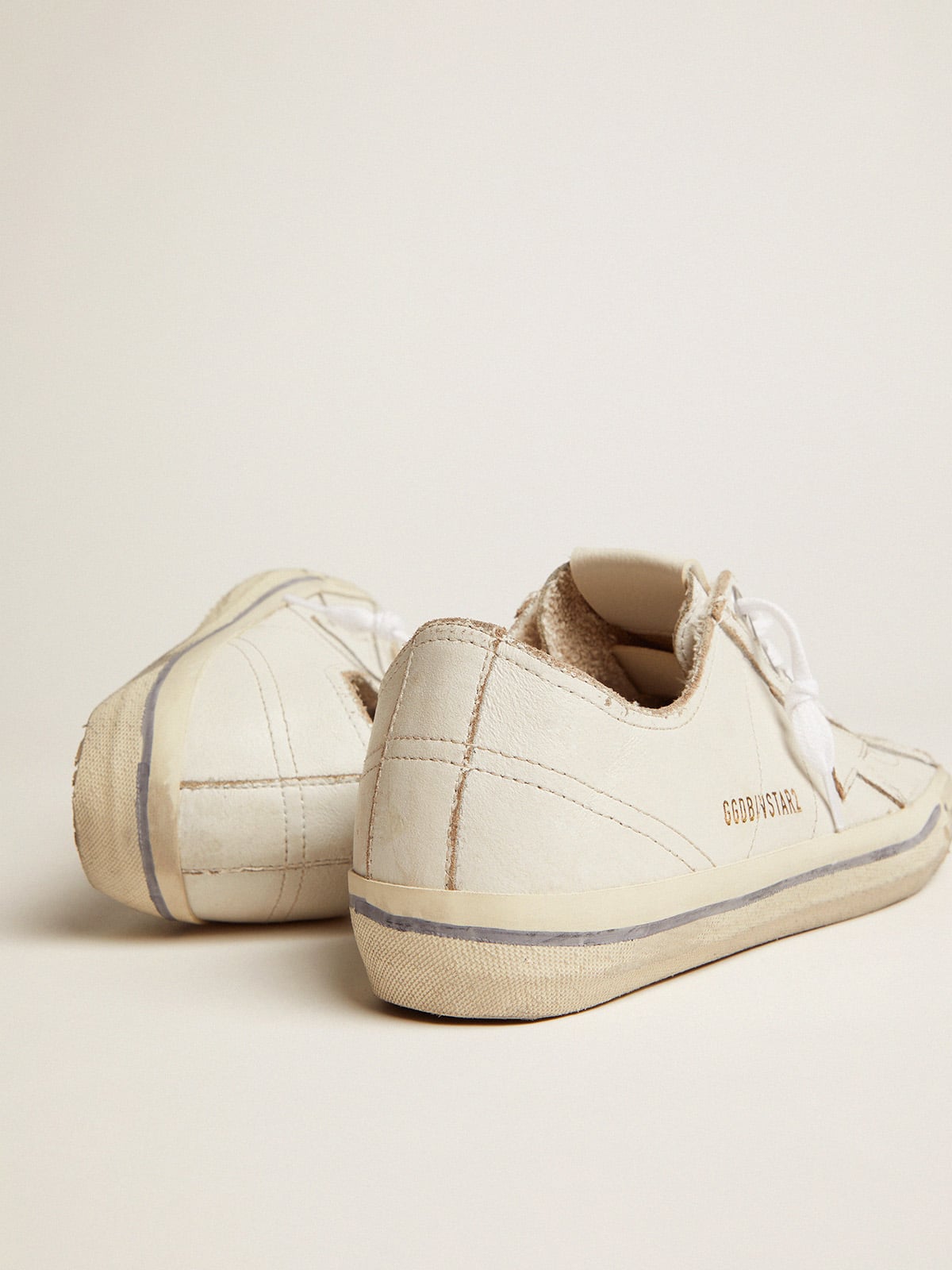 Women's V-Star in vintage effect leather