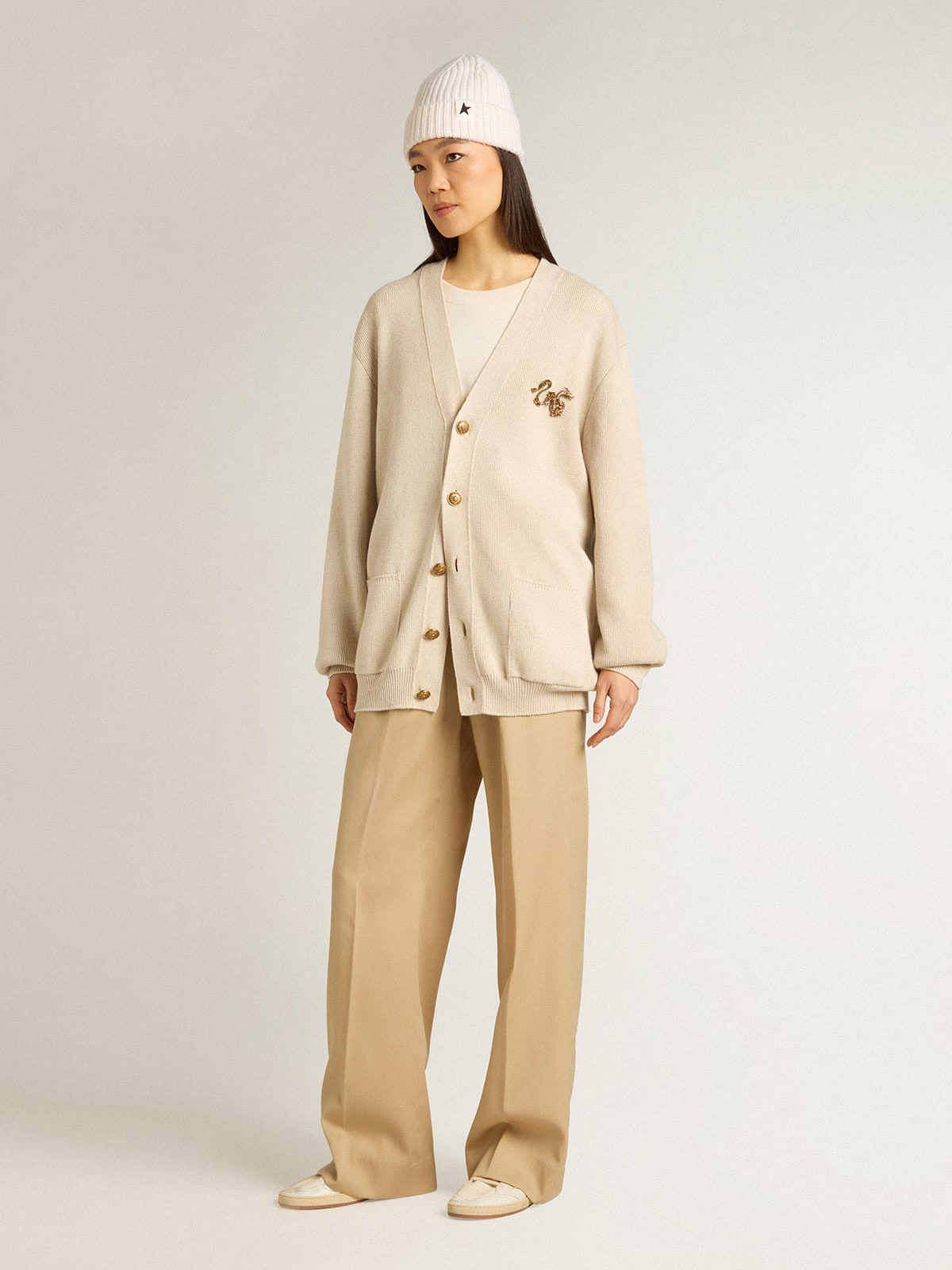 Women’s sand-colored joggers