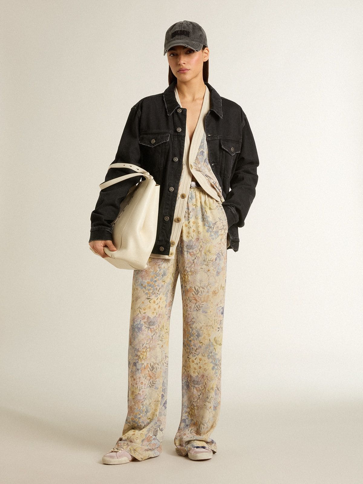 Women's multicolor joggers with floral print