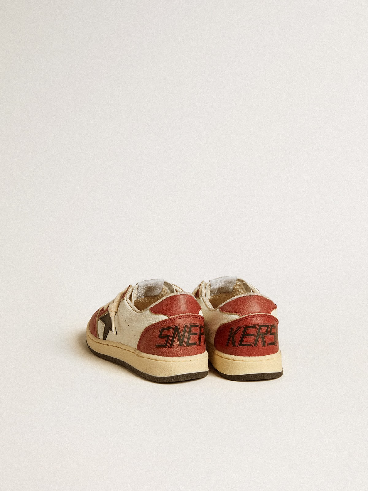 Ball Star Young in nappa with black star and red leather inserts