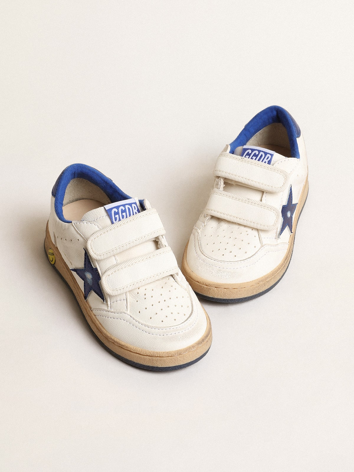 Young Ball Star with blue metallic leather star and heel tab