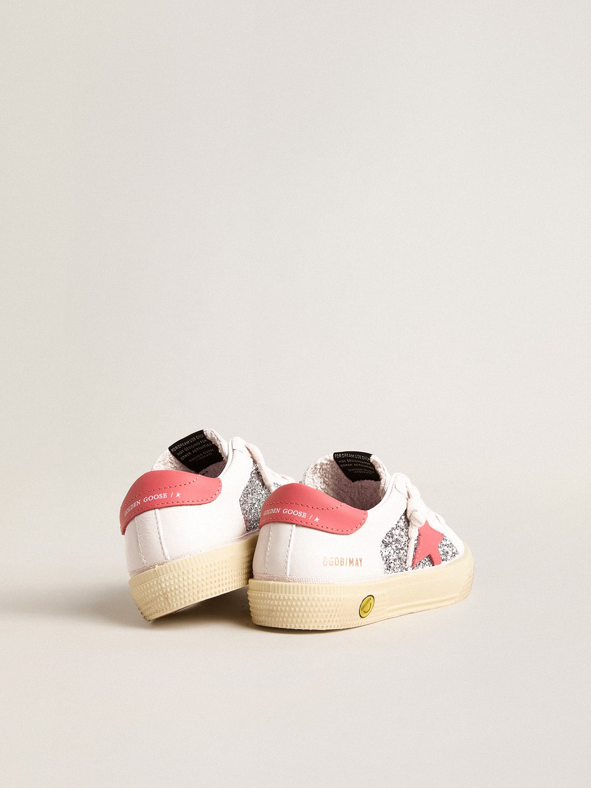 Young May with pink leather star and heel tab