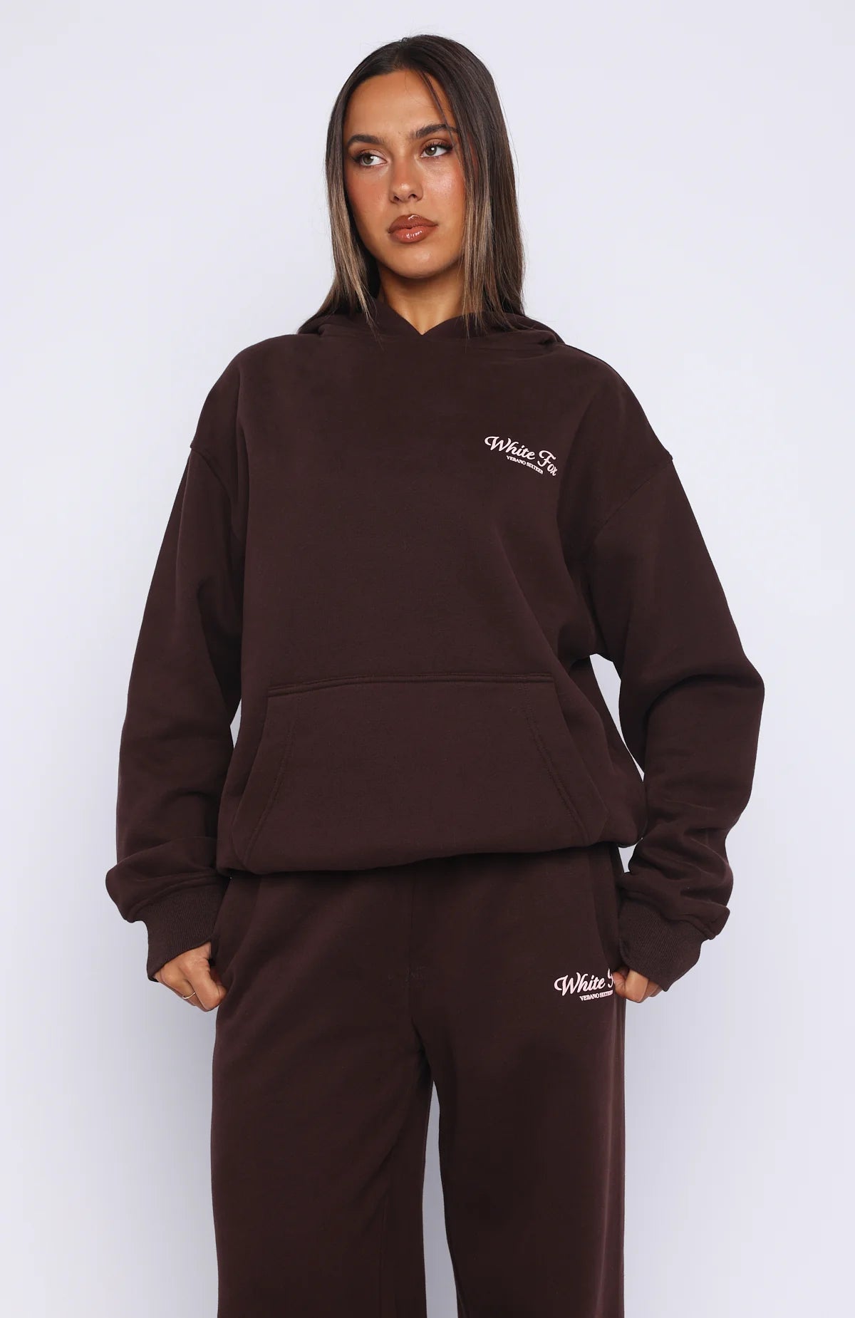 Verano Sixteen Lilia Oversized Hoodie Chocolate
