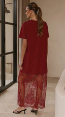 Adora T Shirt Maxi Dress Wine