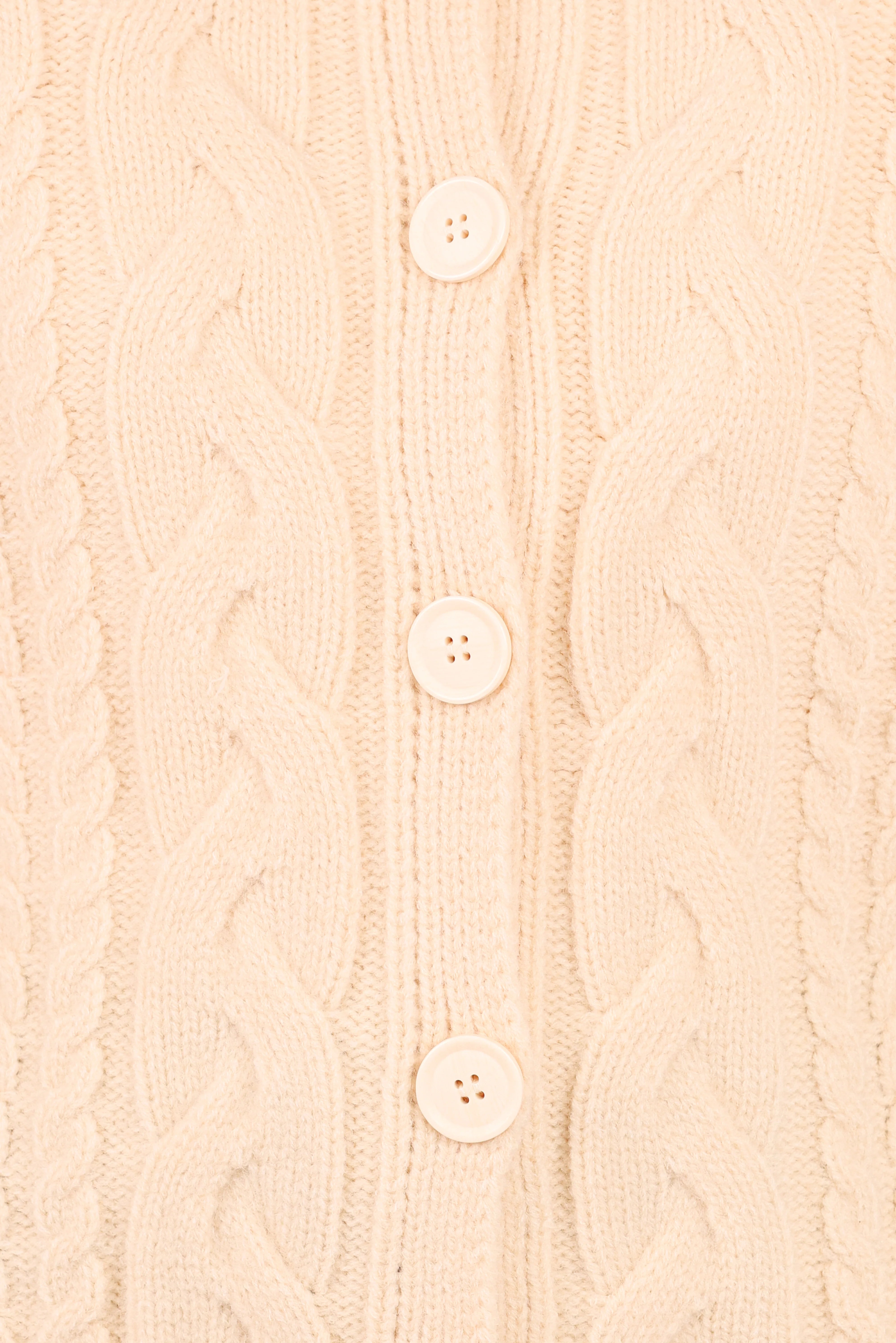 Nika Cable Knit Cardigan Taupe
