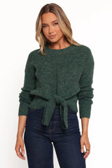 Captivate Knit Sweater Emerald