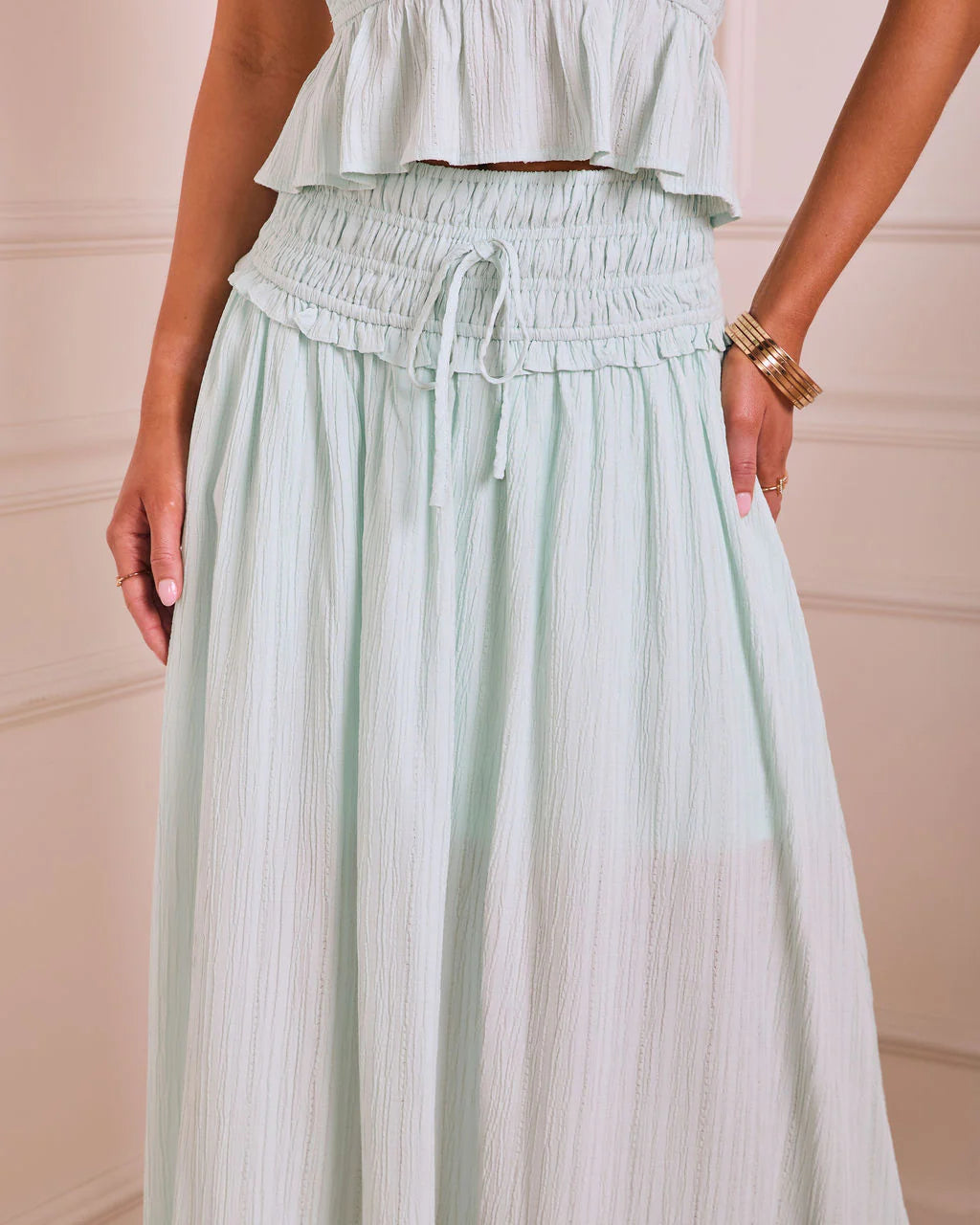 Floaty Grace Front Tie Maxi Skirt