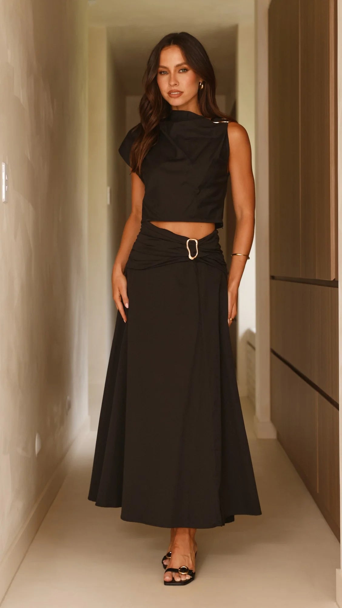Delphine Maxi Skirt Black