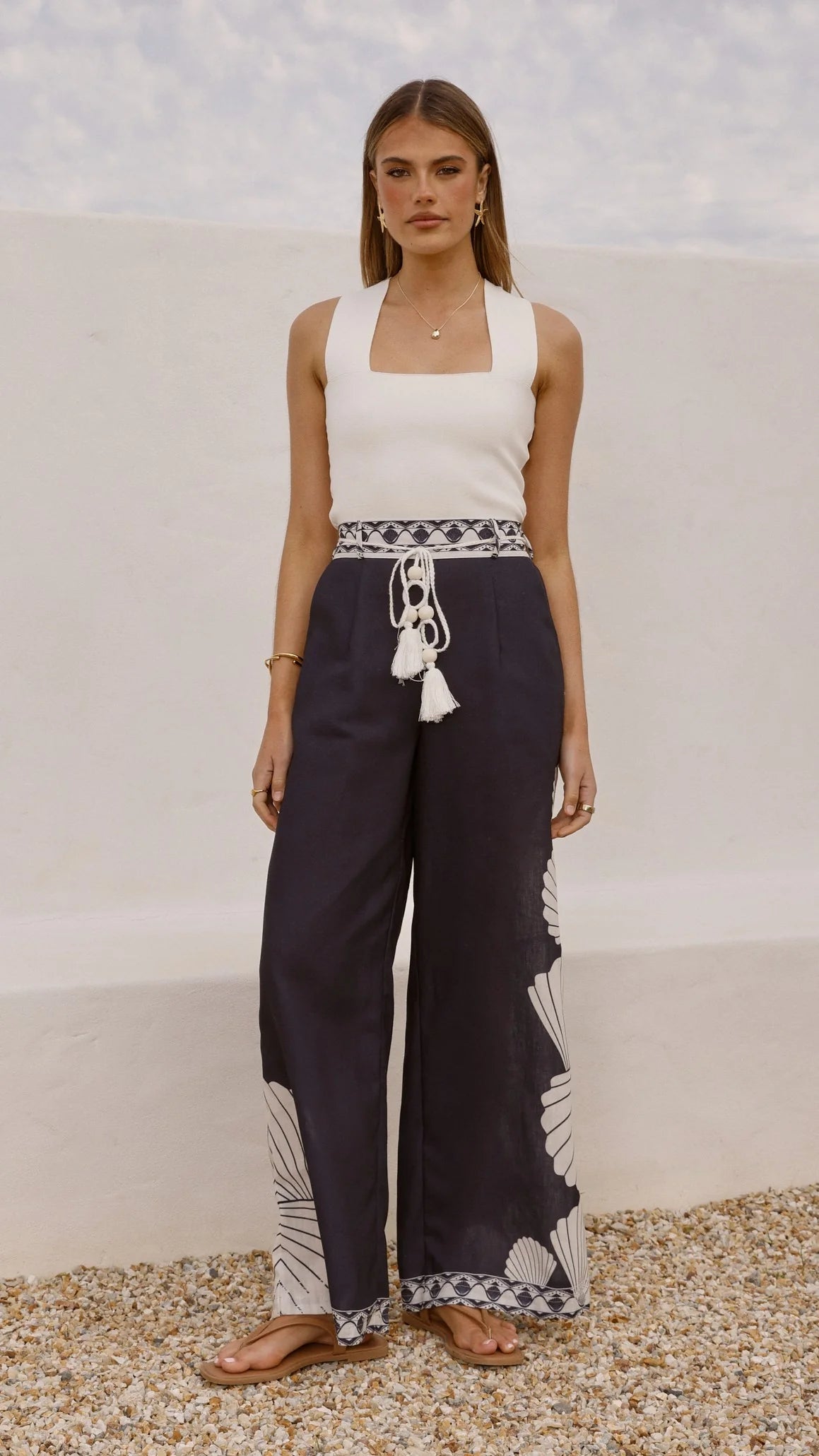 Tessa Wide Leg Pants Black