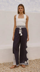 Tessa Wide Leg Pants Black