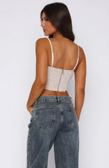 Dont Get Greedy Bustier White