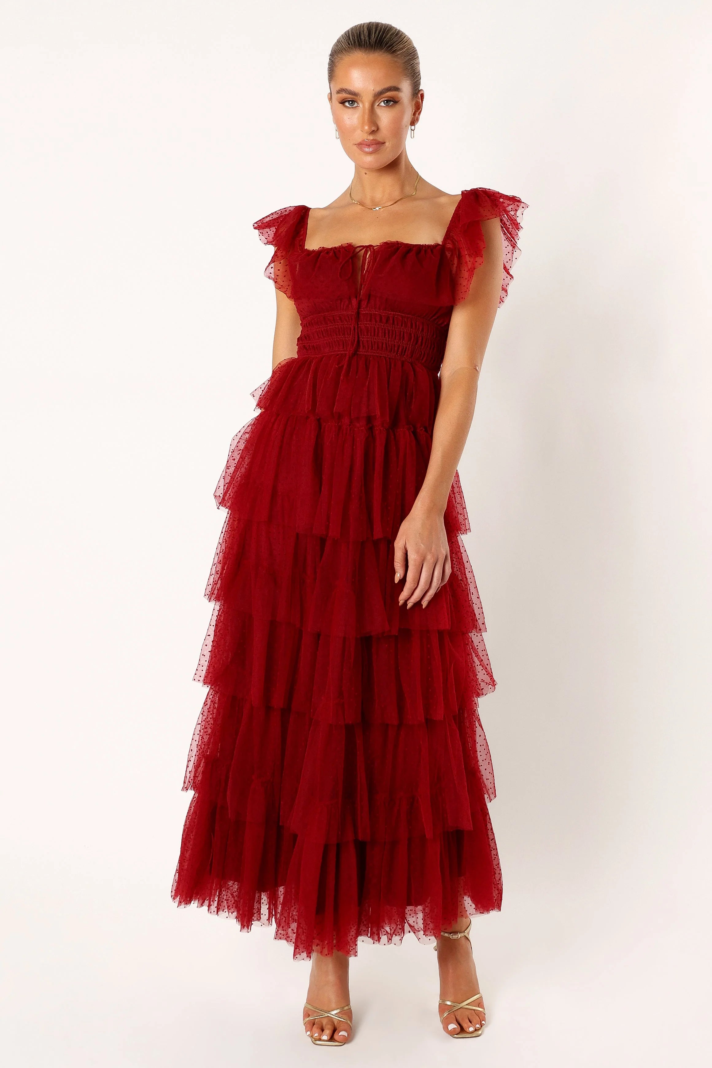 Belle Maxi Dress Burgundy