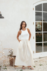 Franki Midi Dress White Cream