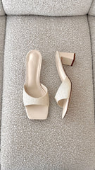 Freda Heel Cream Raffia