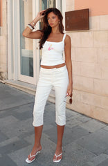 Day For It Capri Pants White