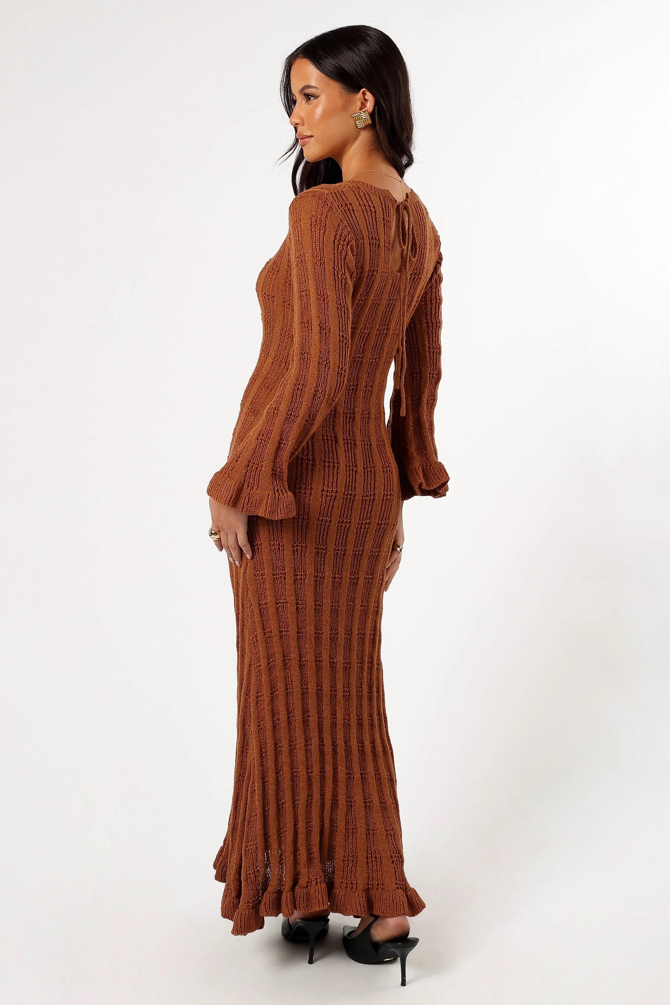 Colter Long Sleeve Maxi Dress Bronze