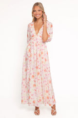 Andara Maxi Dress White Floral