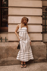 Shantelle Midi Dress Cream Stripe