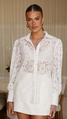 Vivian Lace Top White
